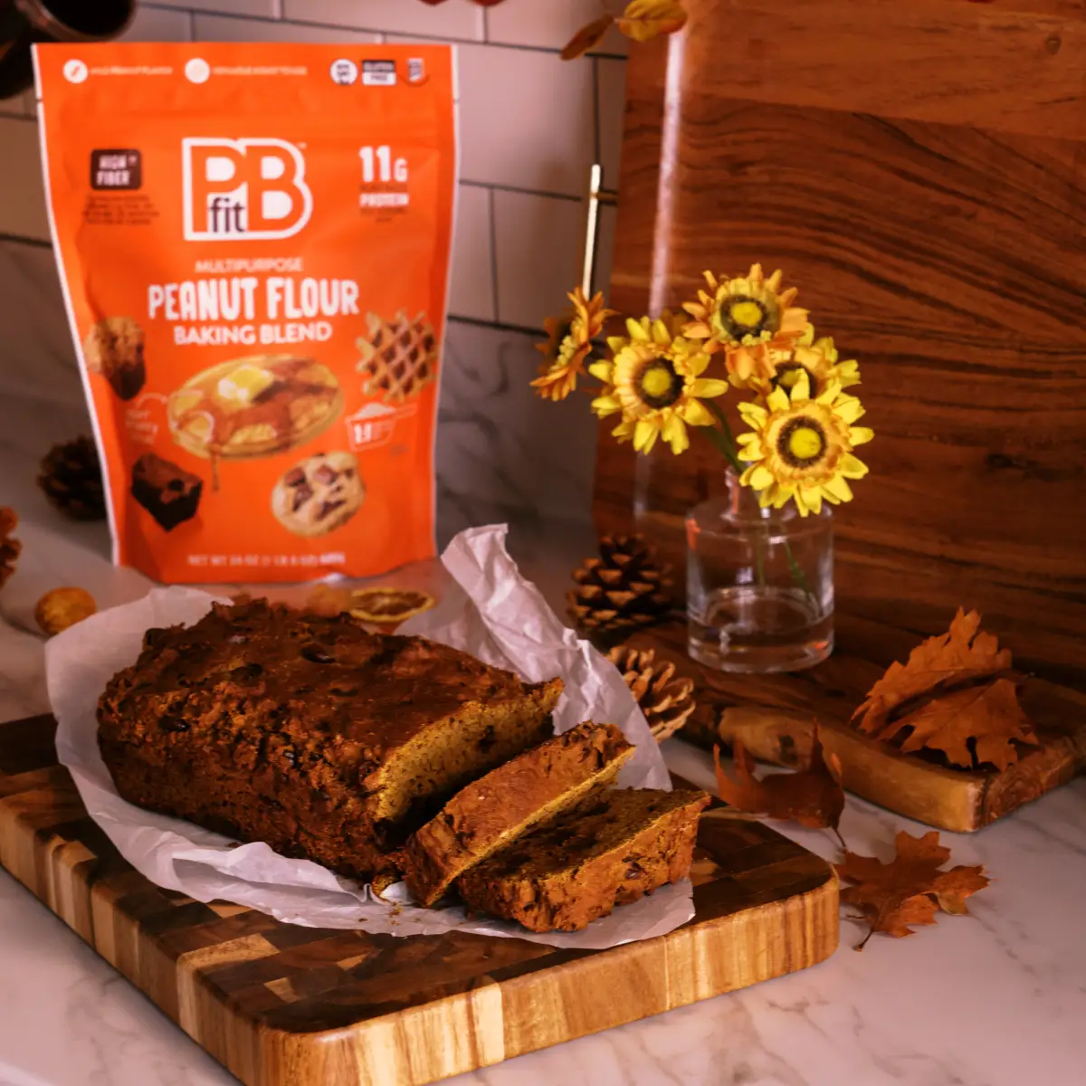 High Protein Chocolate Chip Pumpkin Bread