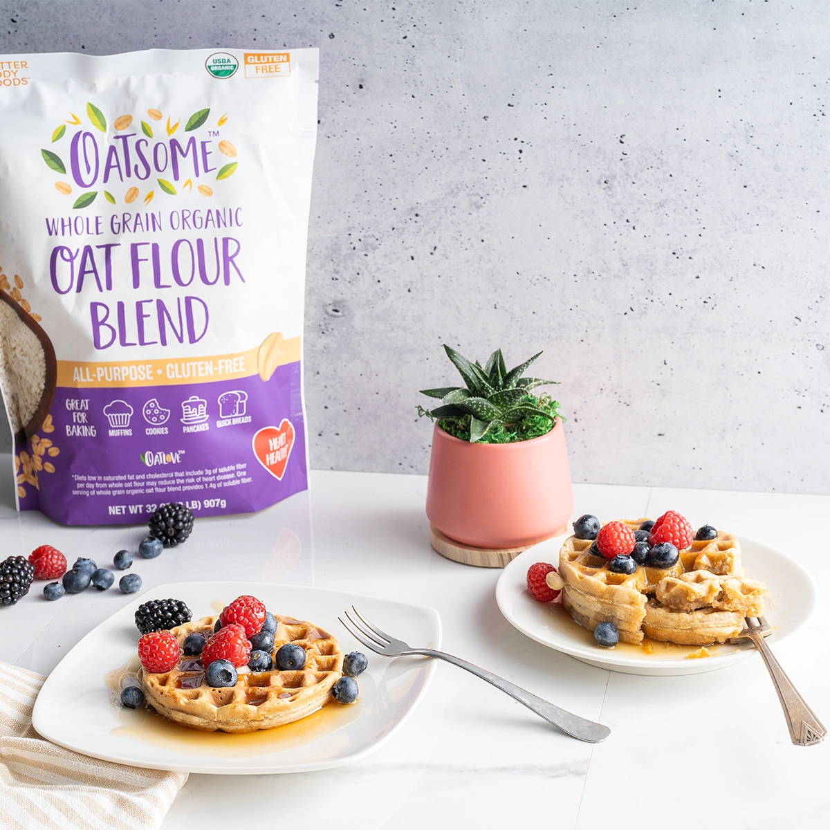 Oat Flour Waffles