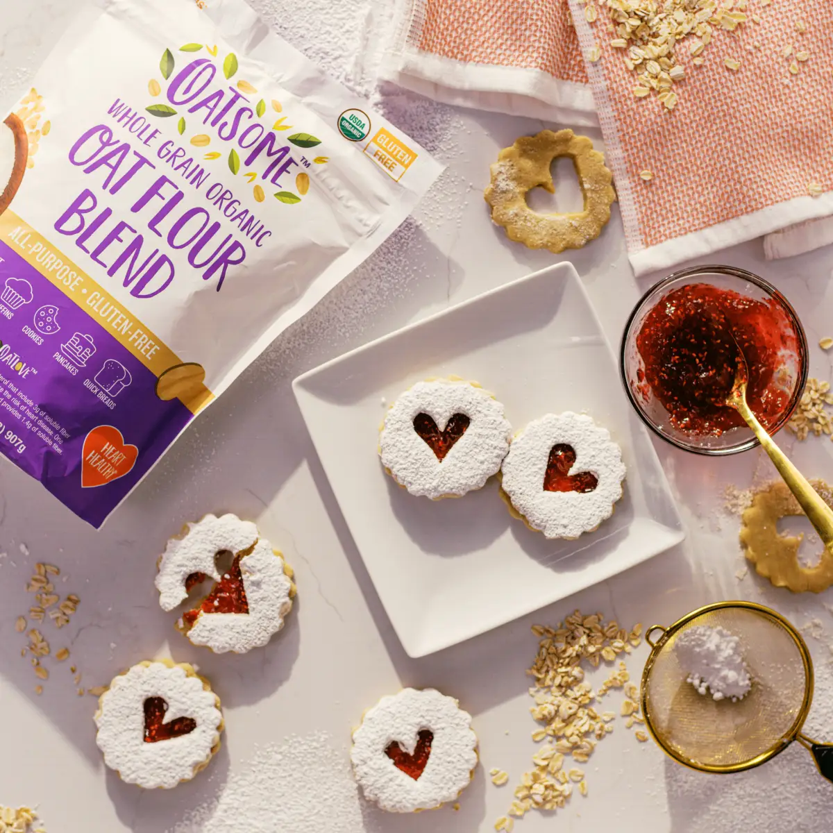 Raspberry Thumbprint Cookies