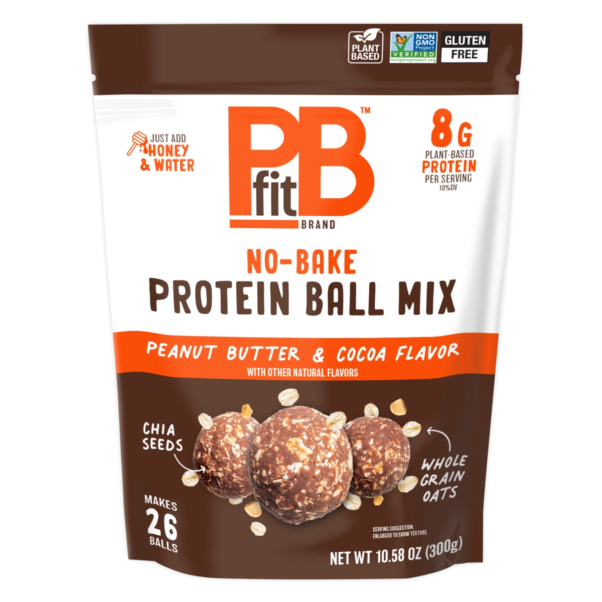 Pbfit PBfit™ No Bake Peanut Butter and Cocoa Protein Ball Mix, 10.58 oz (300 g) — product image