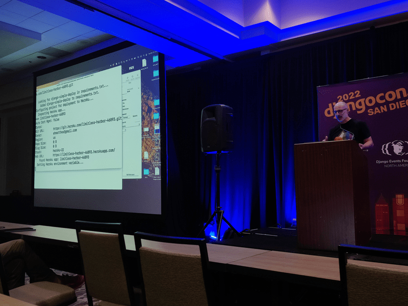 Eric Matthes demoing django-simple-deploy