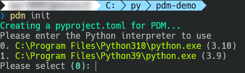 pdm-init result