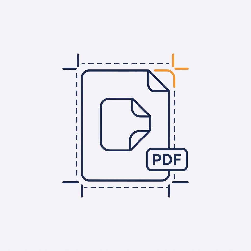 A print-ready PDF file with crop marks, a bleed rectangle and a PDF tag
