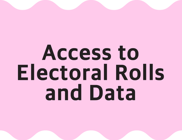 Access to electoral rolls