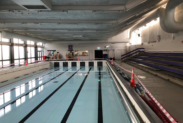 Cannons Creek Pool half empty