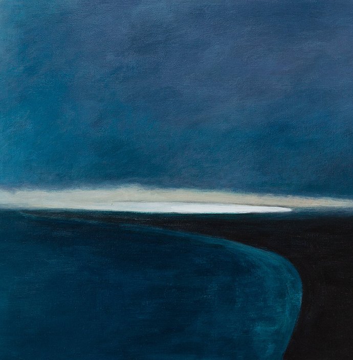 Gerda Leenards, here comes the ocean kapiti,  2019, 760 x 1520mm acrylic on canvas