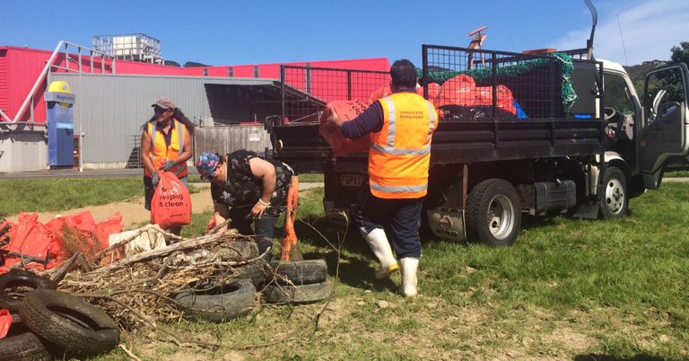 Onepoto harbour clean-up