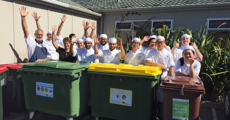 Weltec and Whitirea staff work to reduce waste