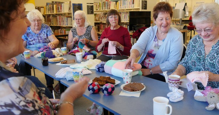 Library knitting