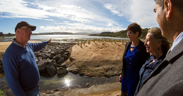 News - Porirua Harbour's new dune and wetland unveiled