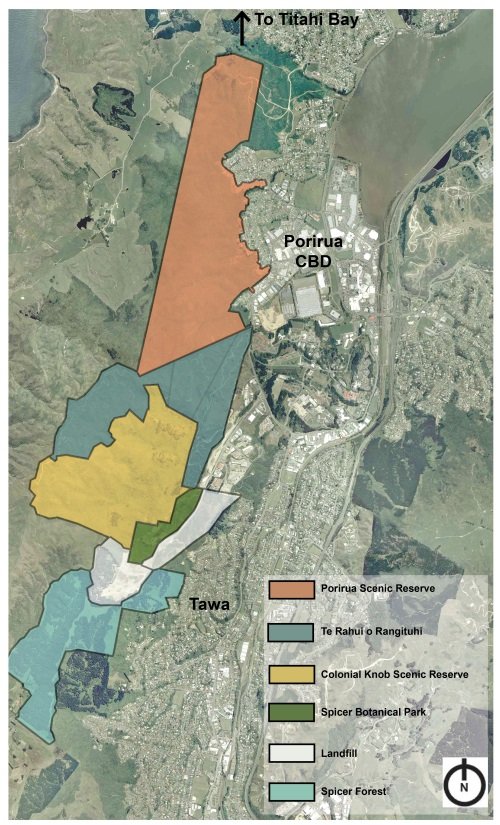 Porirua Outdoor Recreation Park map