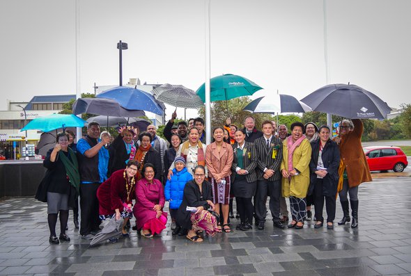 Rotuman Language Week flag raising Porirua 2021.jpg