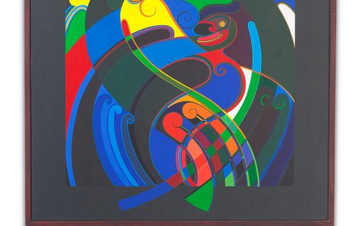 Sandy Adsett. Manu, 1985, acrylic on canvas. Artist collection