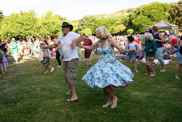 Summer concert dancing