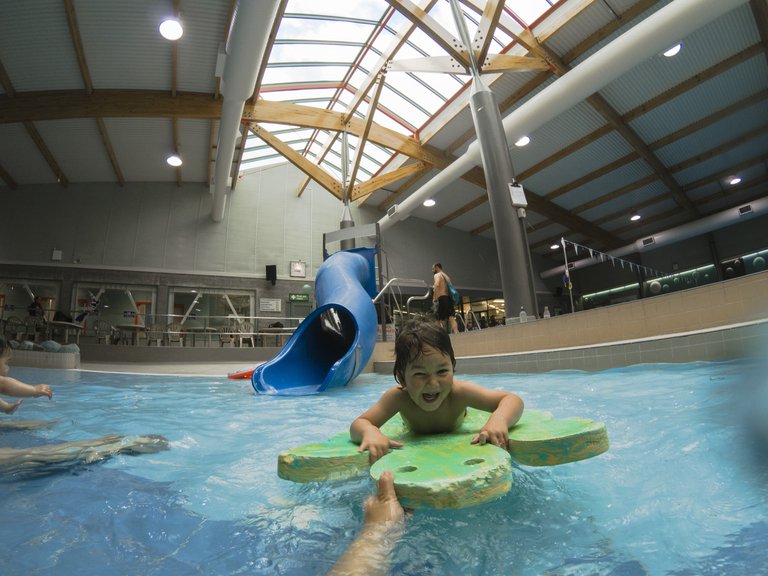 Kids enjoying arena pool