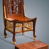 Tutankhamen's chair and footstool