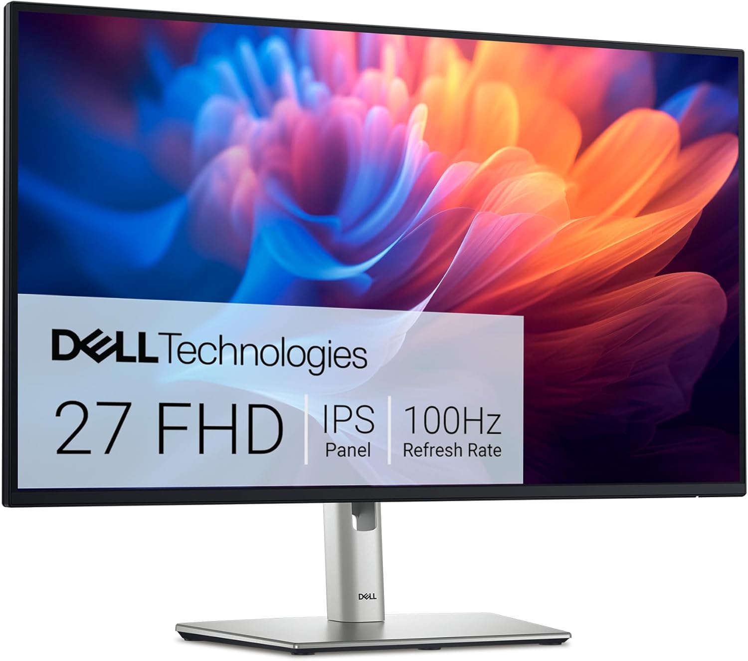 Dell 27" P2725H FHD IPS Monitor, 100Hz Refresh Rate, 5 ms (GtG) Response Time, 16.7 Million Colors, 99% sRGB Color Gamut, 16.7 Million Colors, HDMI, DisplayPort VGA