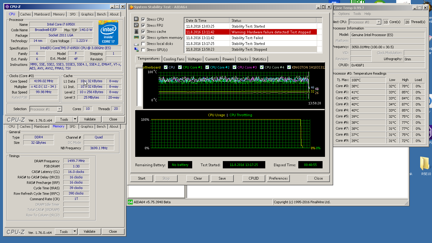 Přetaktování monstra Intel Core i7-6950X Broadwell-E