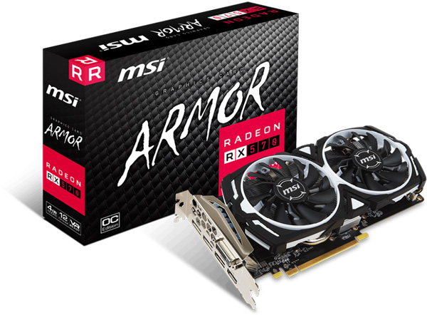 Grafická karta AMD Radeon RX 570 – MSI Radeon RX 570 ARMOR 4G OC