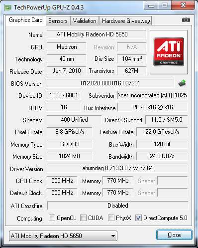 Acer Aspire 5551G — herní stroj s tříjádrem a Radeonem