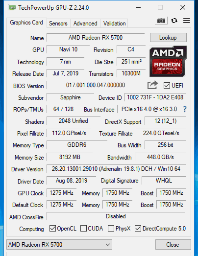 Sapphire Pulse RX 5700 OC 8GB v testu: tišší, chladnější, lepší