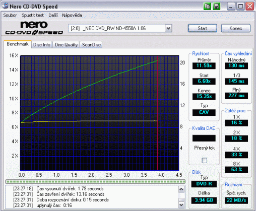 NEC ND-4550A s podporou zápisu na DVD-RAM