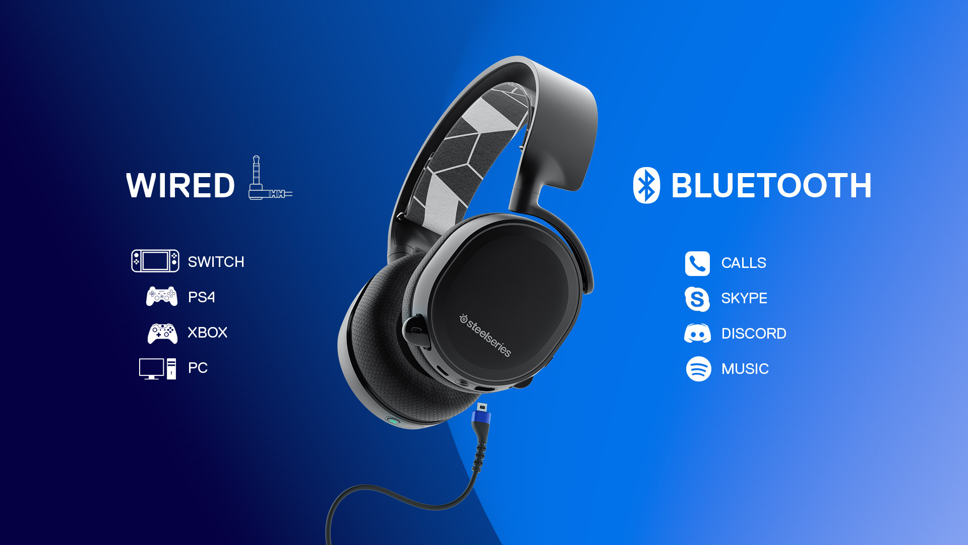 Nová verze headsetu SteelSeries Arctis 3 umožňuje připojení přes kabel i Bluetooth 