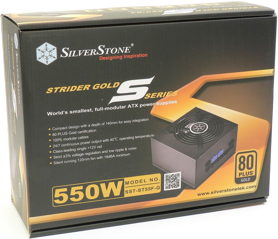 Silverstone Strider Gold S 550 W: zlatá platforma High Power 