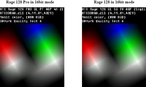 Rage 128 PRO - vyšší kvalita v 16bit režimu
