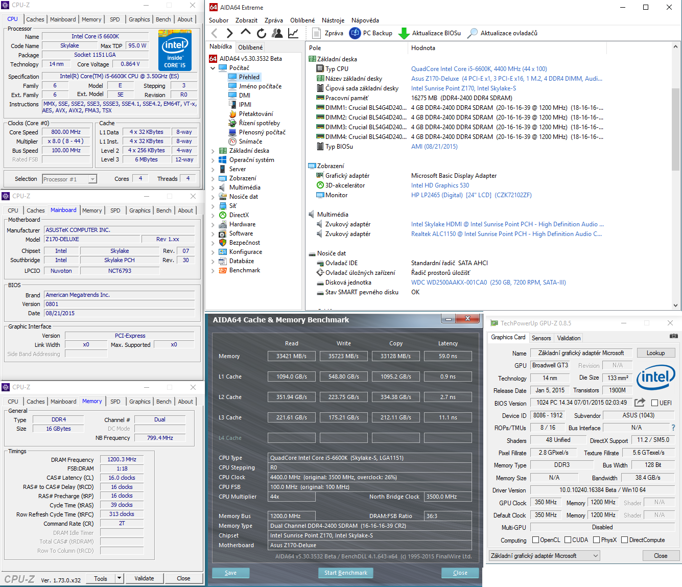 Deska Asus Z170 Deluxe + Core i5-6600K