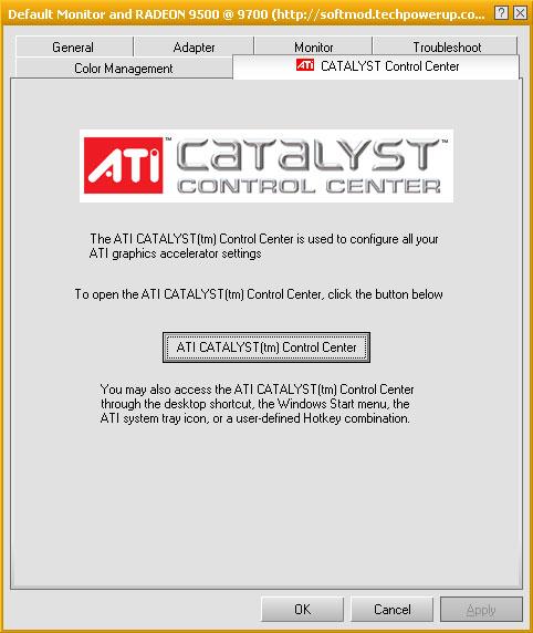 ATI Catalyst Control Center