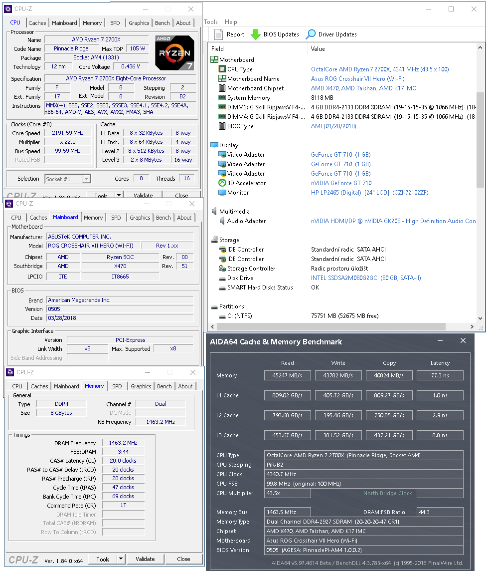 Deska Asus a Ryzen 7 2700X