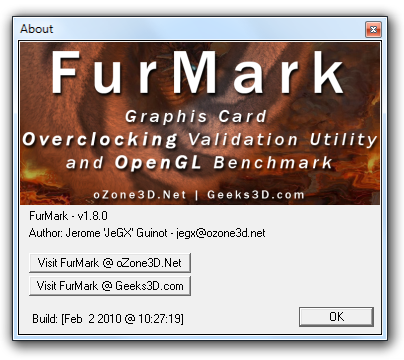 Furmark 1.8.0 - chlupaté kolečko opět řádí