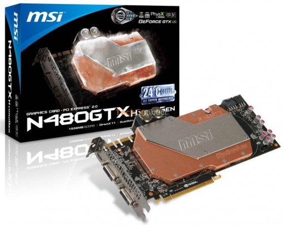 Společnost MSI uvádí na trh zajímavou GeForce 480 GTX HydroGen