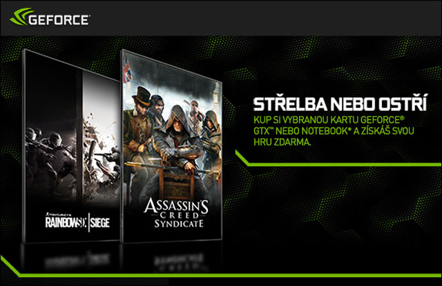 NVidia přidává ke grafikám řady GeForce GTX 900 hry Rainbow Six Siege nebo Assassin’s Creed Syndicate