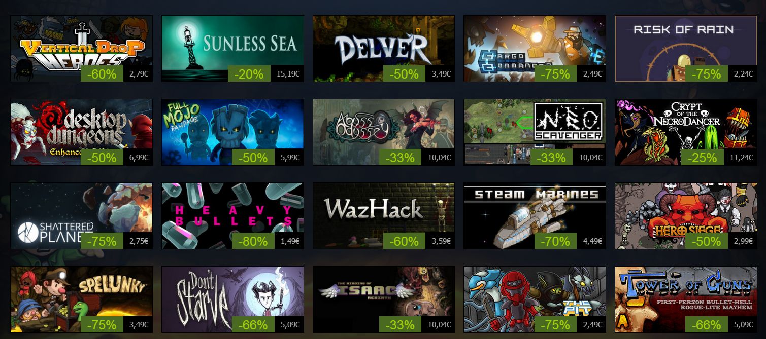 Nová akce na Steamu nabízí 40 roguelike her s výraznou slevou