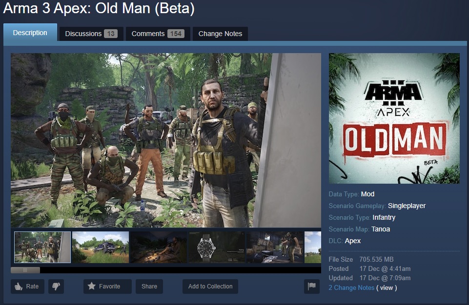  Zahrajte si zdarma rozšíření Arma 3 Apex: Old Man (Beta) 