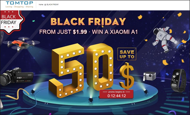 E-shop TomTop nabízí zajímavou black friday akci při níž si i zahrajete