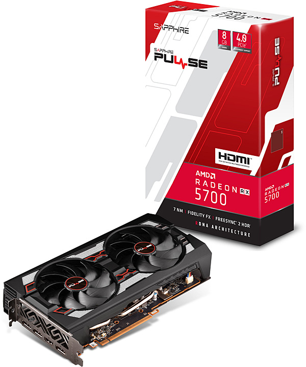 Grafická karta AMD Radeon RX 5700 - Sapphire Radeon PULSE RX 5700 8G OC