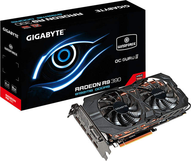 Gigabyte vydává Radeony R9 390 a R9 390X s chladičem WindForce 2X a referenčními takty