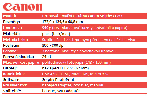 Canon Selphy CP800 – domácí fotolab za pár tisíc korun