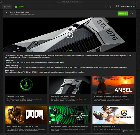 Nvidia vylepšila uživatelské rozhraní GeForce Experience a vydává nové ovladače GPU