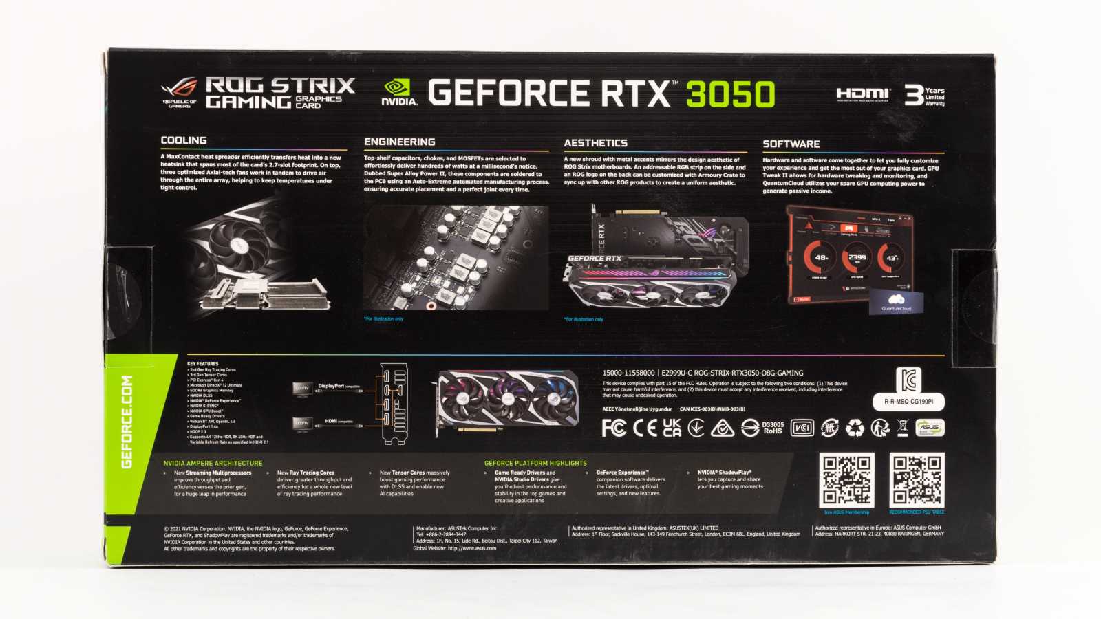 Asus ROG Strix GeForce RTX 3050 OC Edition 8GB: extrémní výbava, extrémní cena