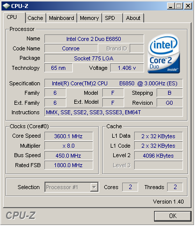 Intel Core 2 Duo E6850 - nové procesory s taktem sběrnice 1333MHz