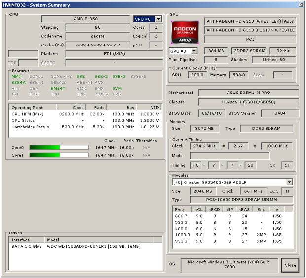 AMD E-350 kompletní rozbor architektury APU Brazos