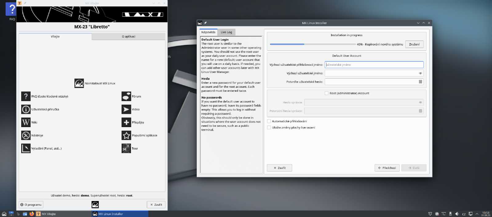 MX Linux verze 23: instalace, krátké přestavení, upgrade