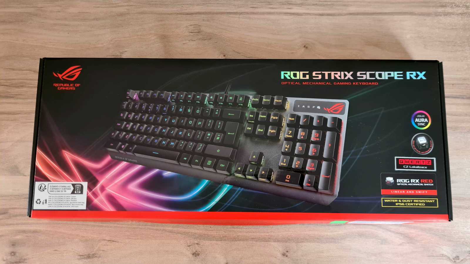 Klávesnice ASUS ROG Strix Scope RX: Spojení optiky a mechaniky