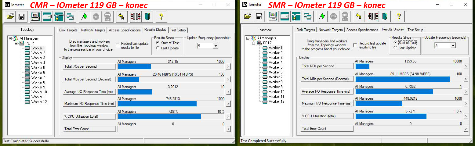 Test disků Western Digital Blue – CMR klasika versus SMR šindel – dodatek první