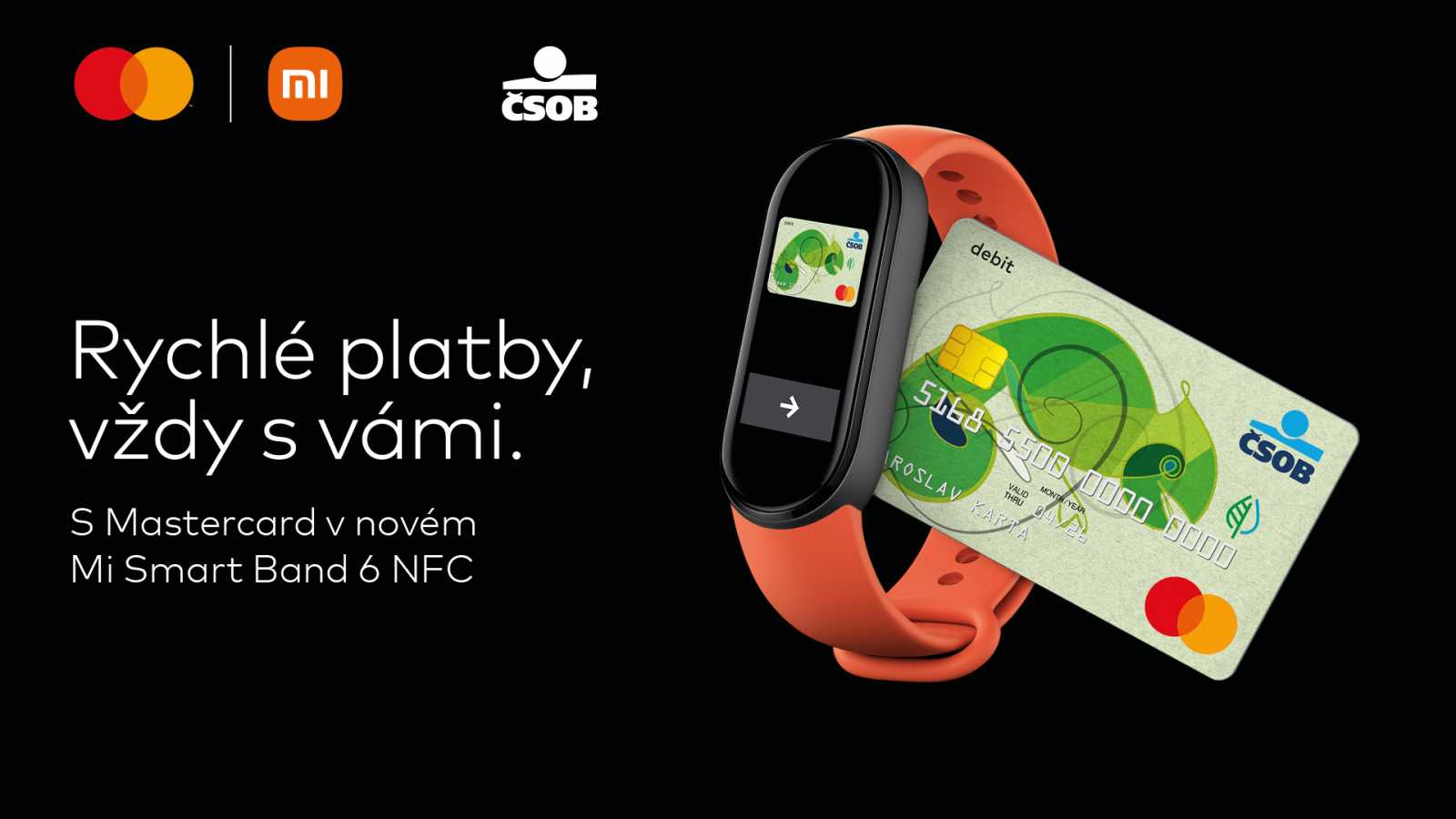 Xiaomi Mi Smart Band 6 NFC přináší do Česka bezkontaktní placení za 1 299 korun