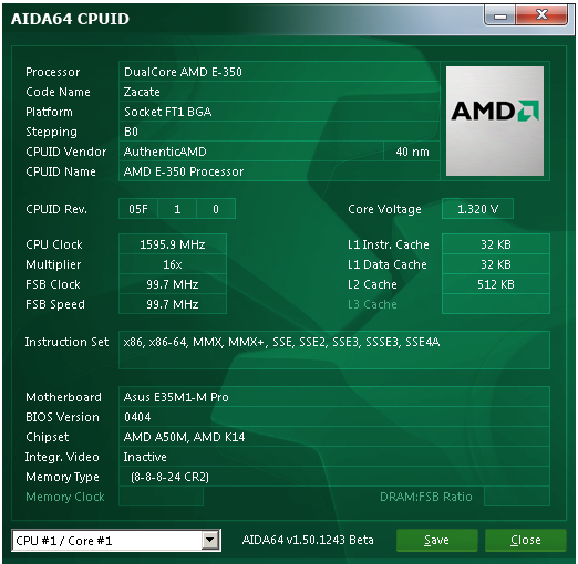 AMD E-350 kompletní rozbor architektury APU Brazos